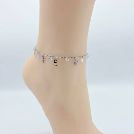 Vixen Anklet. Stainless Steel and Crystal Ankle Bracelet for Vixen