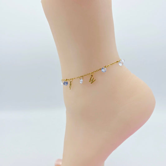 Gold Hotwife Anklet. Discreet HW Ankle Bracelet for Lifestyle Wear