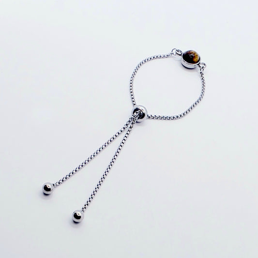 Gemstone Penis Noose Bracelet, Stainless Steel