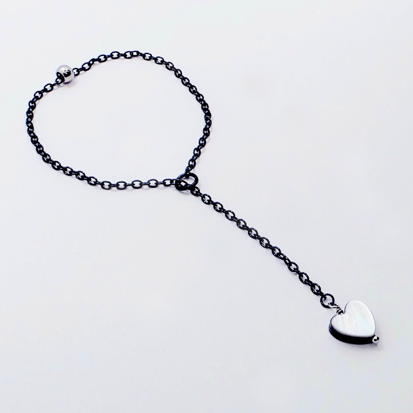 Penis Chain Noose with Shell Heart. Adjustable Non Piercing Penis Jewelry