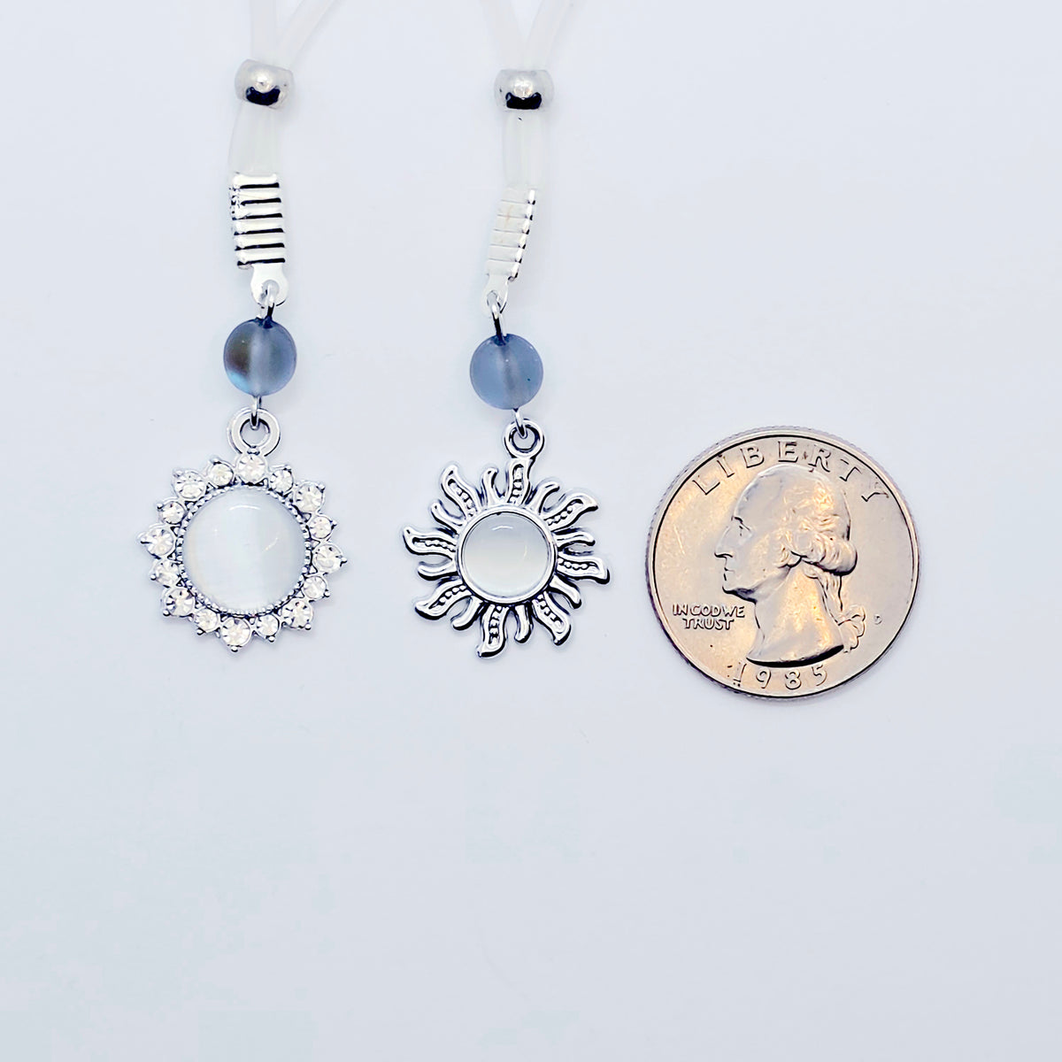 Non-Piercing Nipple Nooses or Clamps with Sparkling Moon and Sun