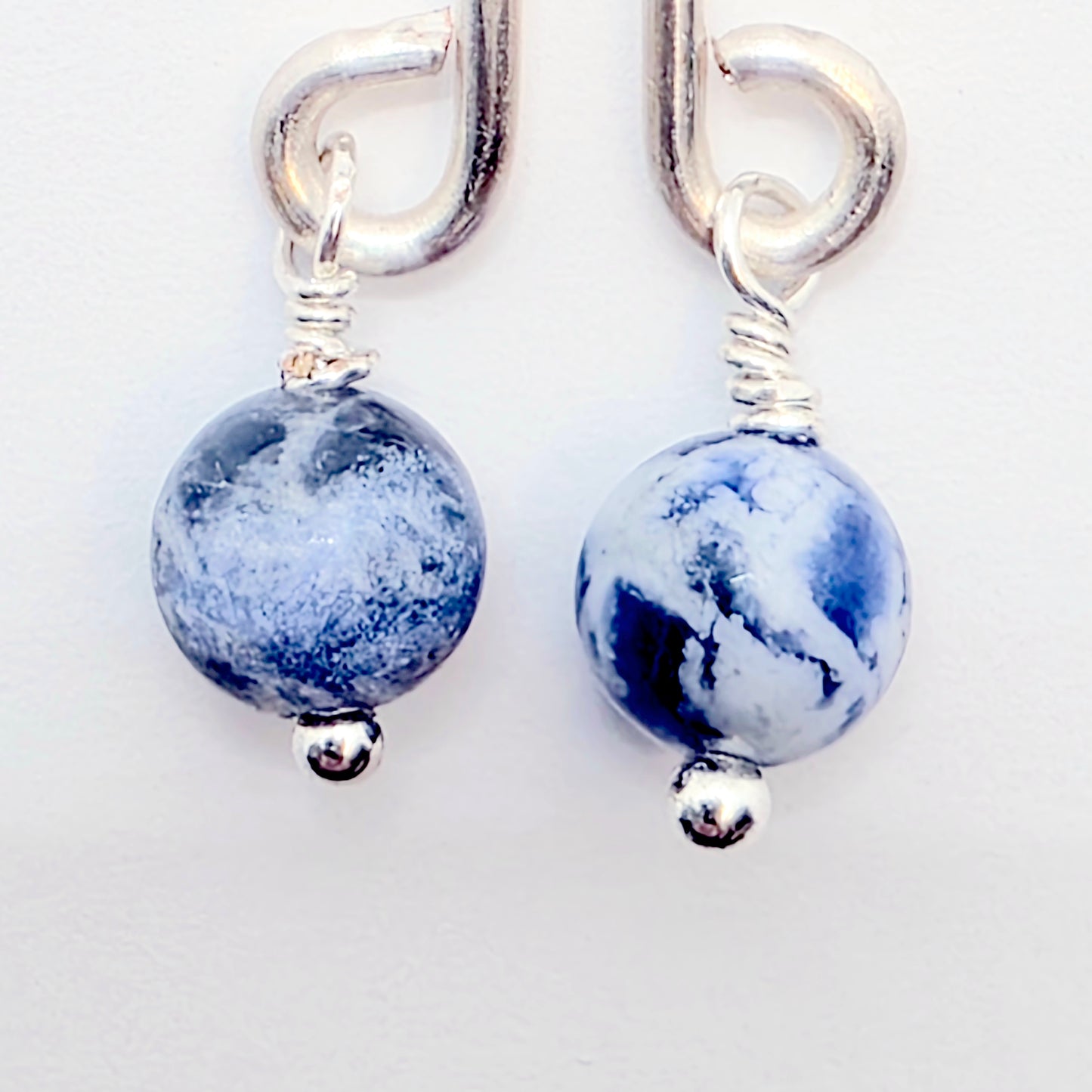 Fake Christina Jewelry with Blue Sodalite Beads. Labia Clip. Non-Piercing Body Jewelry for Women.
