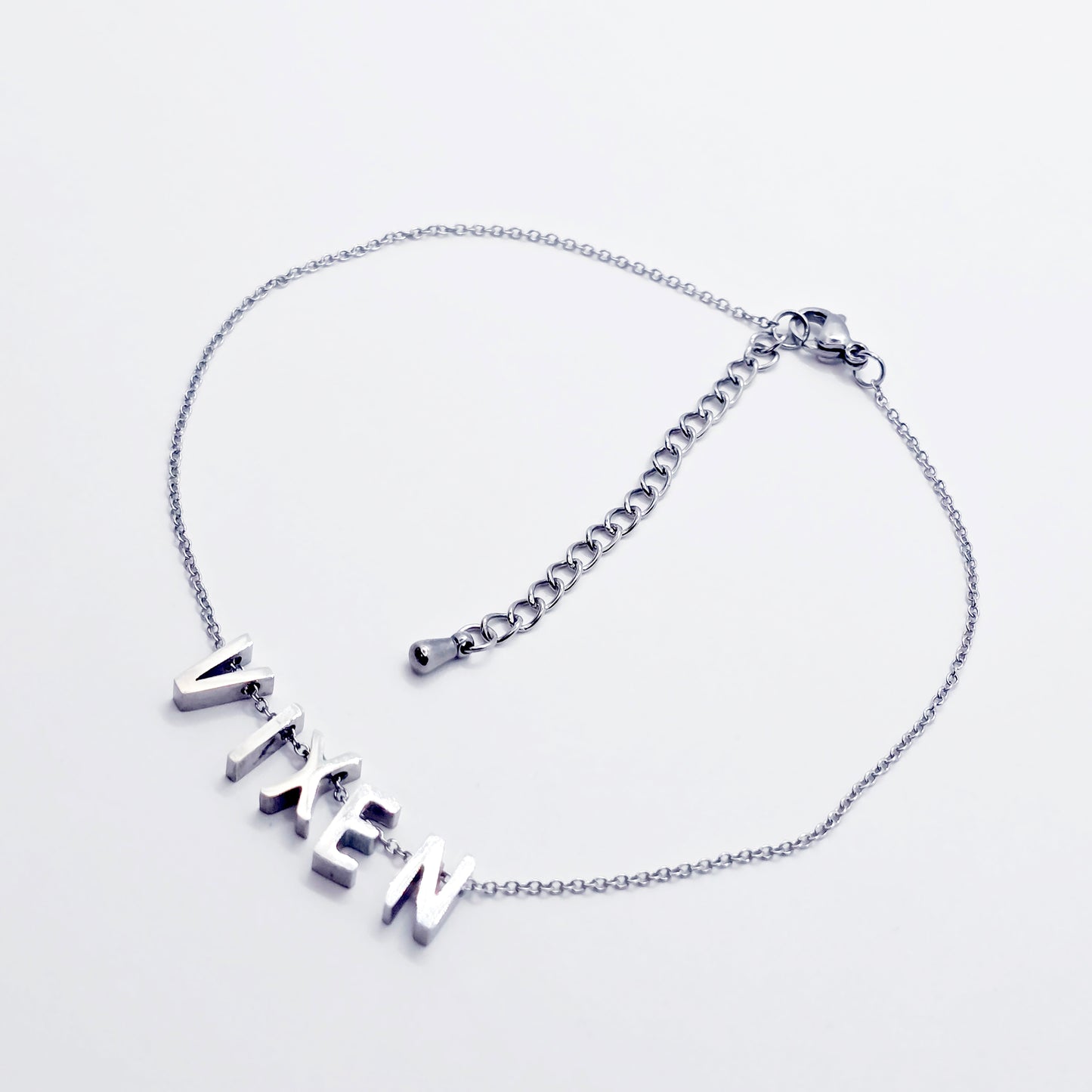 Stainless Steel Hotwife, Vixen, or Slut Anklet, Choker, or Bracelet.