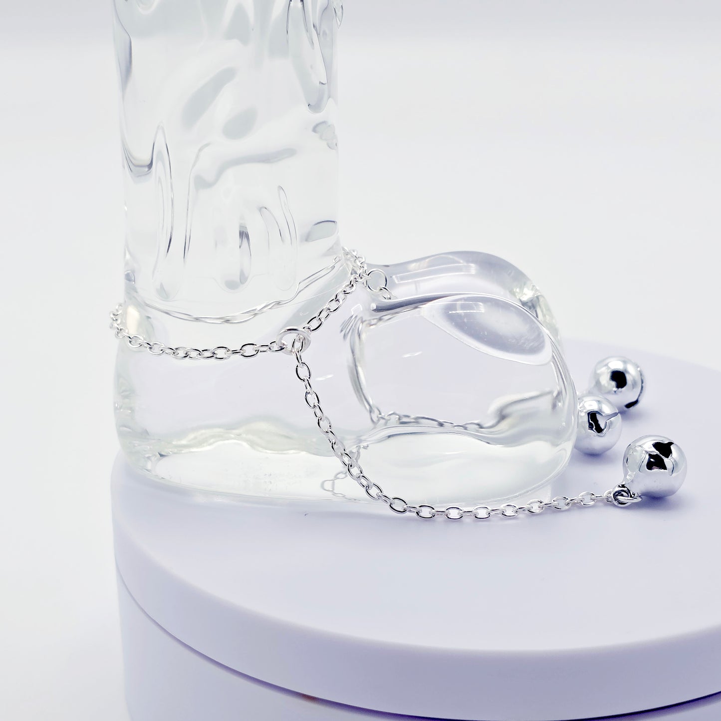 Three Bell Penis Chain Bracelet, Jingling Erotic Body Jewelry for Men.