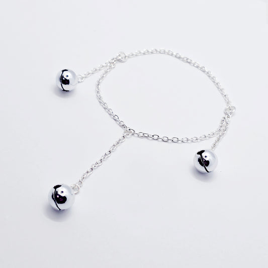 Three Bell Penis Chain Bracelet, Jingling Erotic Body Jewelry for Men.