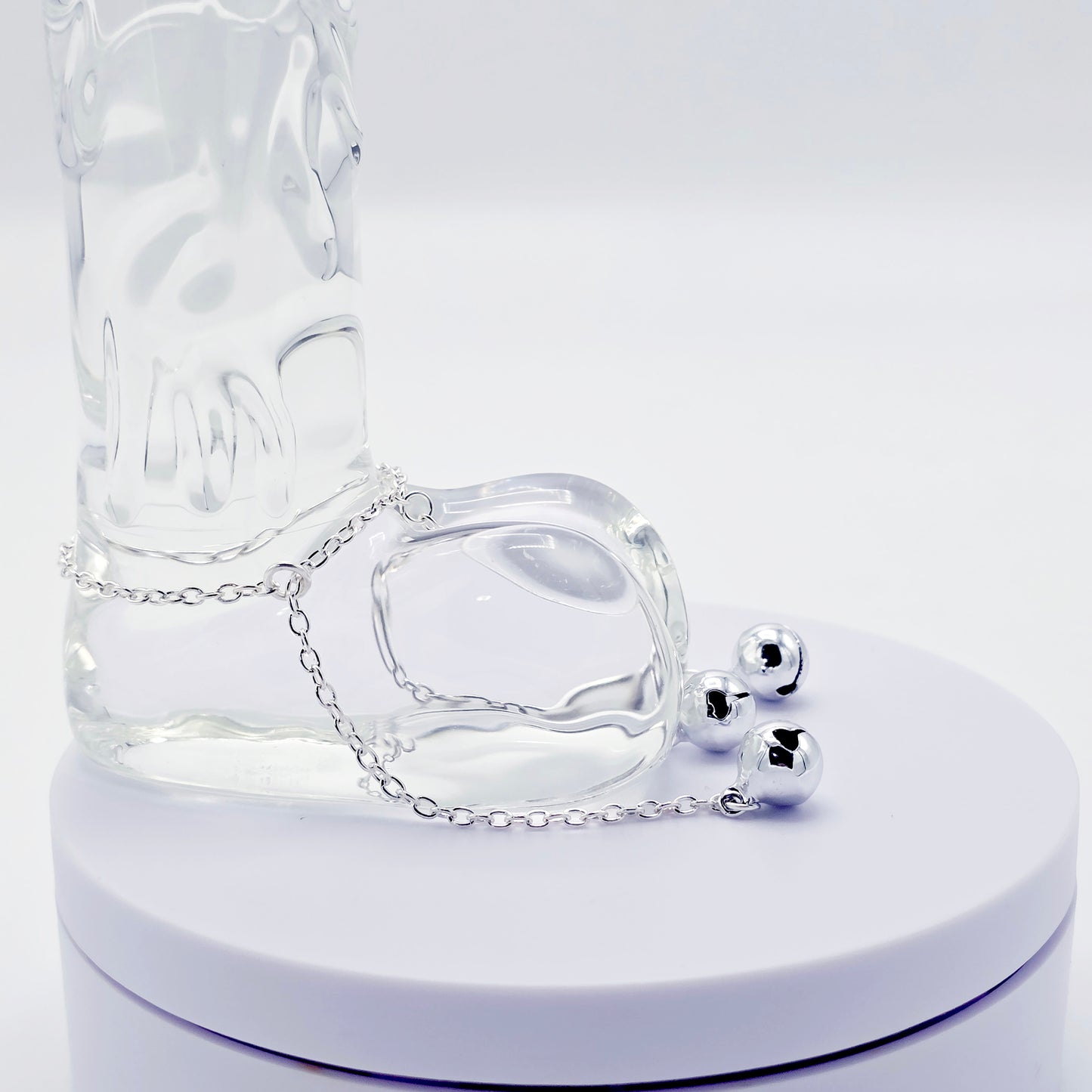 Three Bell Penis Chain Bracelet, Jingling Erotic Body Jewelry for Men.