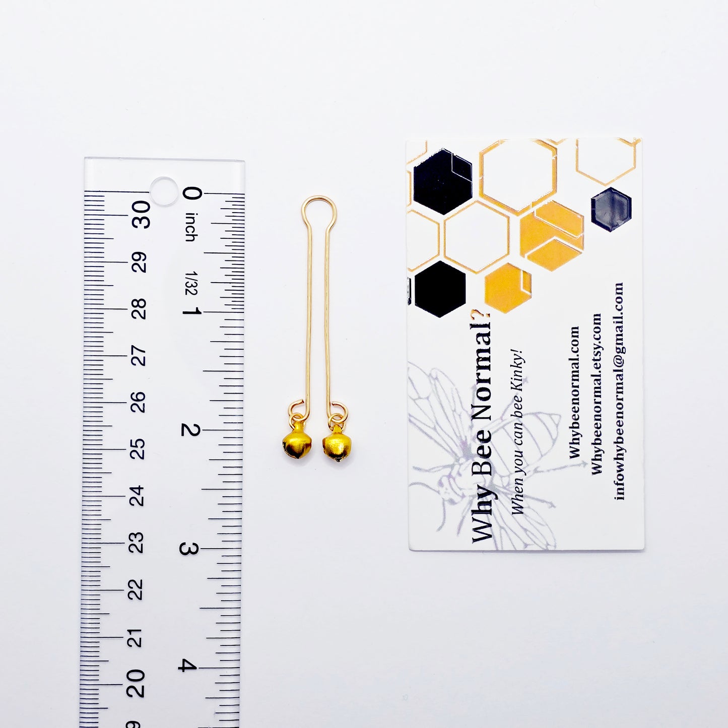 Gold Labia Clips with Bells