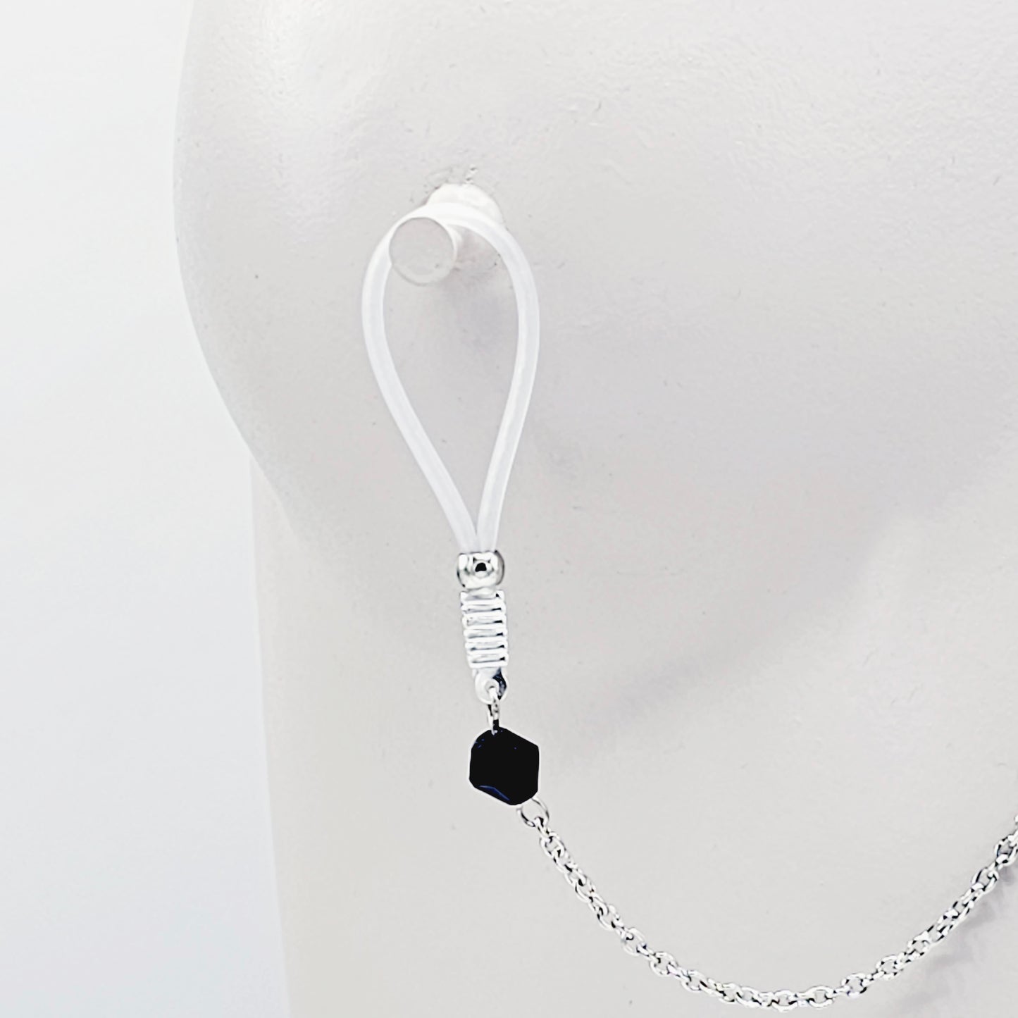 Multi Necklace Set with Amethyst- Necklace to Nipple, Non Piercing and Nipple Clamp Options.