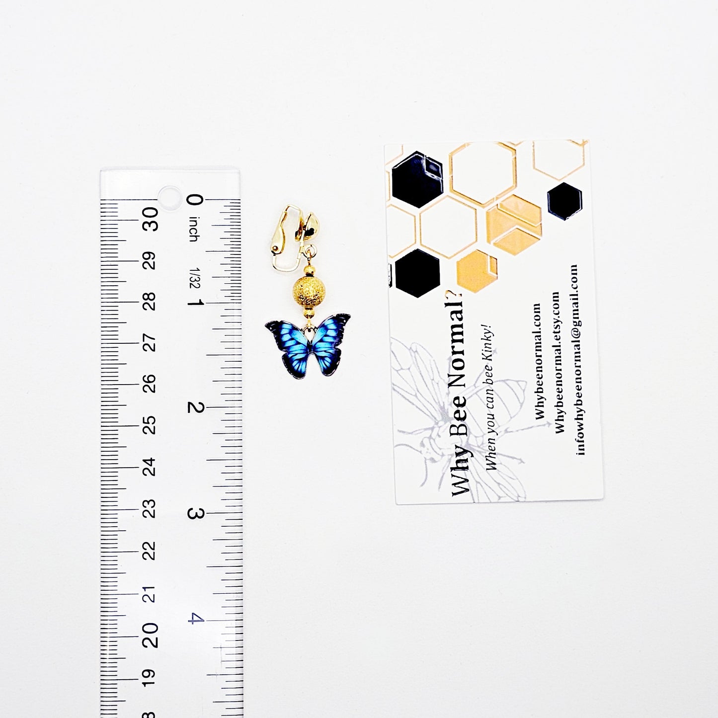 Nipple and Clitoral Jewelry Set with Butterflies, Non-Piercing. Your Choice of Butterfly and Nipple Nooses or Clamps.