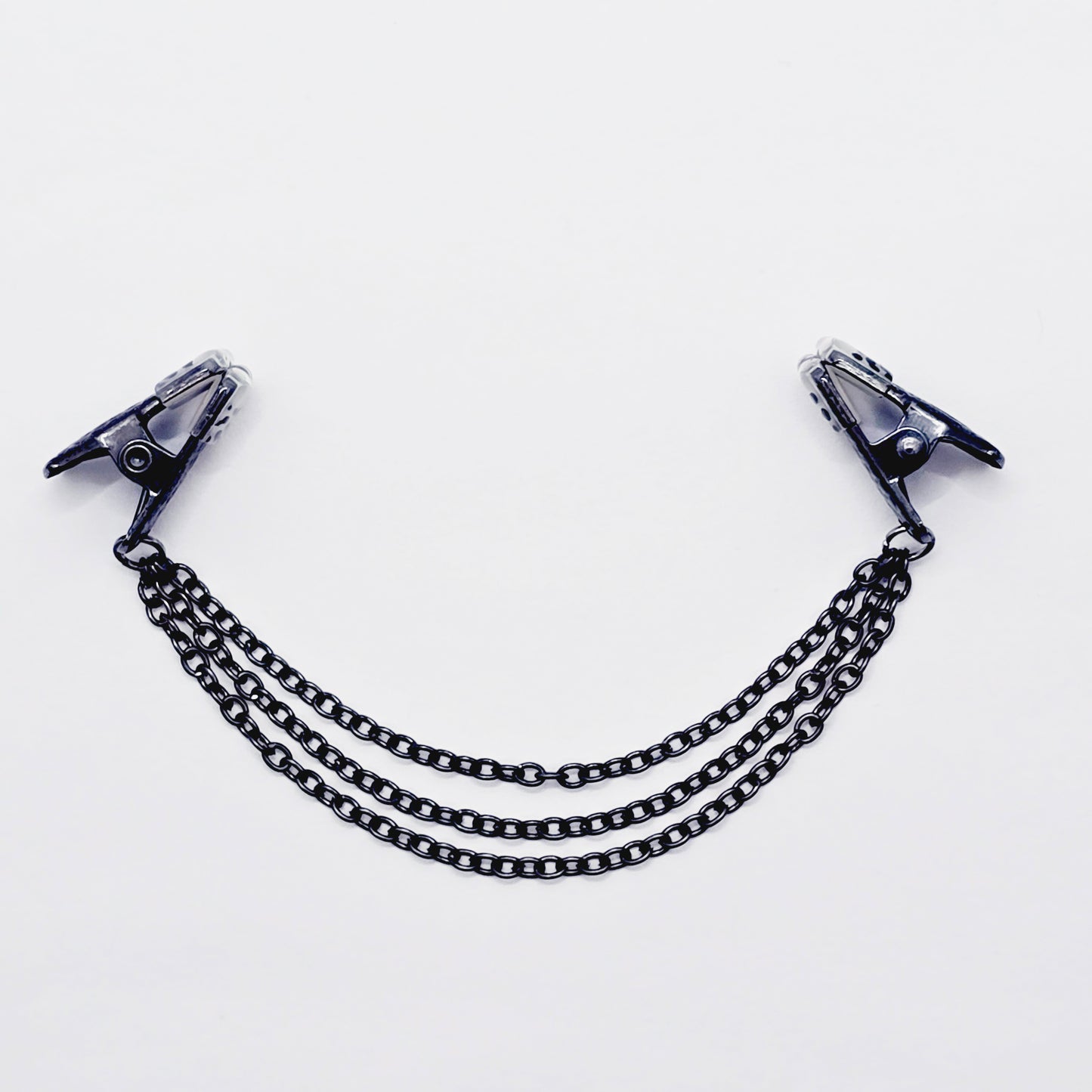 Intimate Jewelry, Non Piercing Chained Labia Clips. Silver, Gold, or Gunmetal Labia Chain Dangle with Strong Clips.