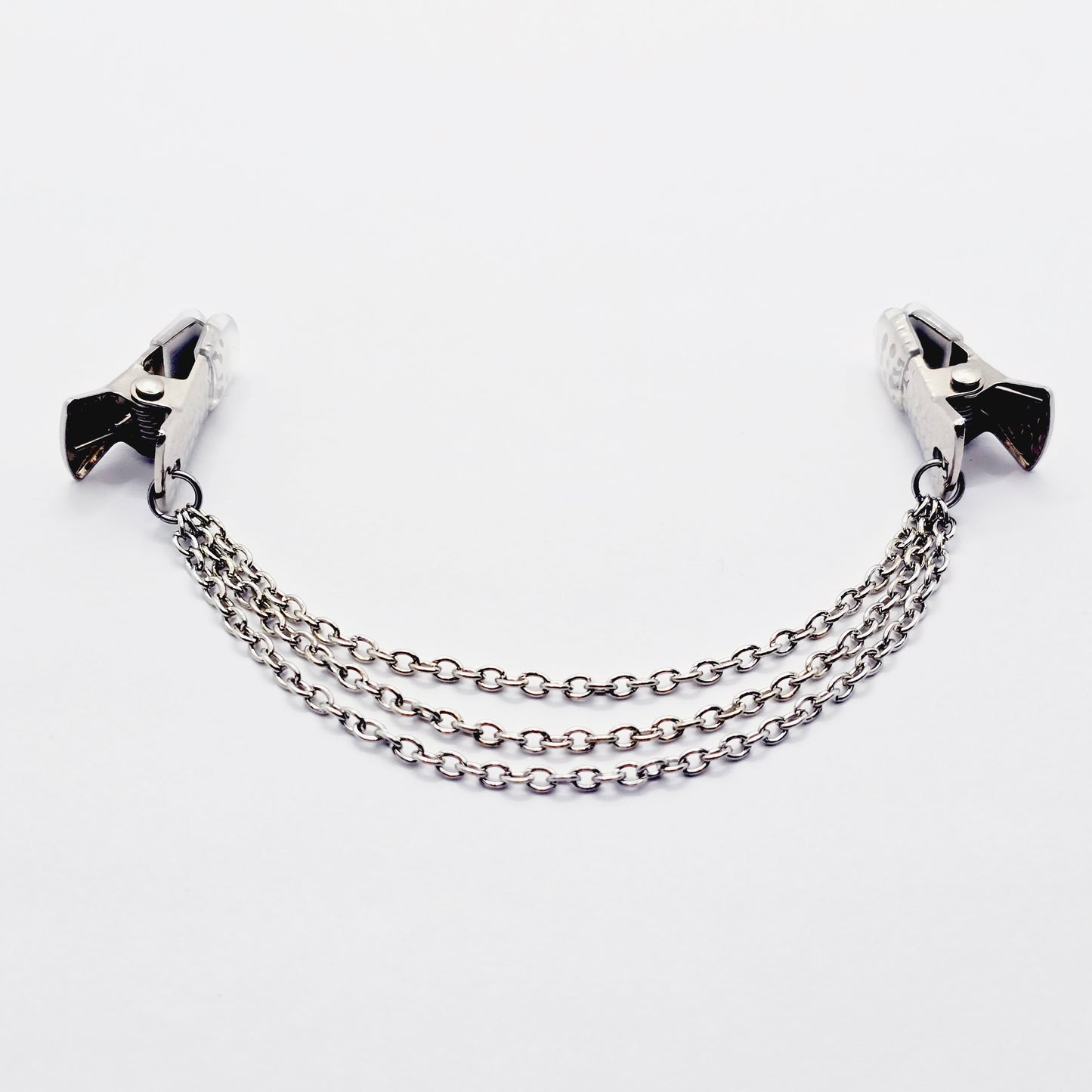 Intimate Jewelry, Non Piercing Chained Labia Clips. Silver, Gold, or Gunmetal Labia Chain Dangle with Strong Clips.