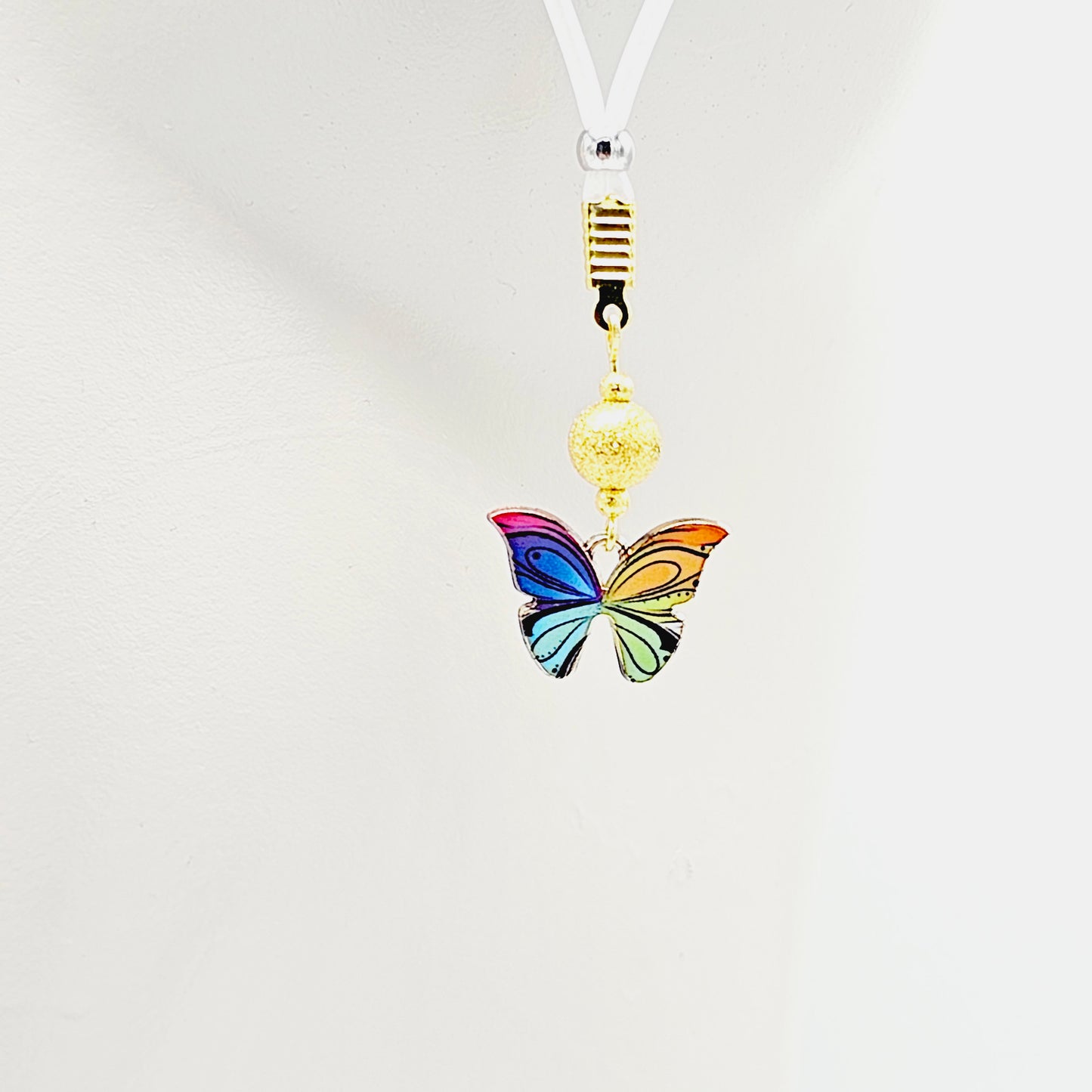Non Piercing Nipple Nooses or Choice of Nipple Clamps with Vibrant Butterflies of Your Choice