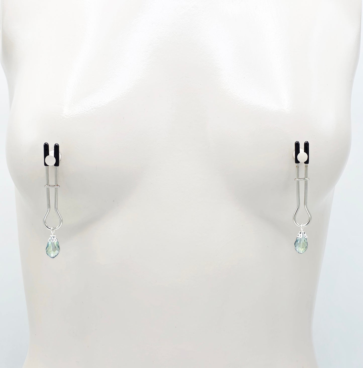 Iris Crystal Straight Tweezer Nipple Clamps