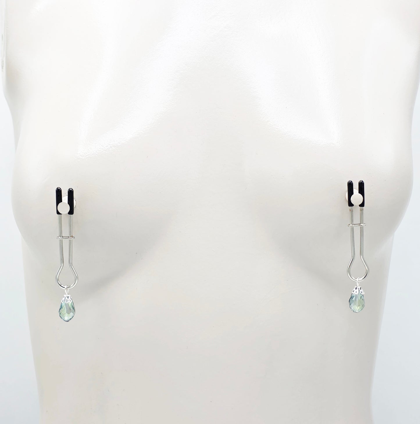 Iris Crystal Straight Tweezer Nipple Clamps