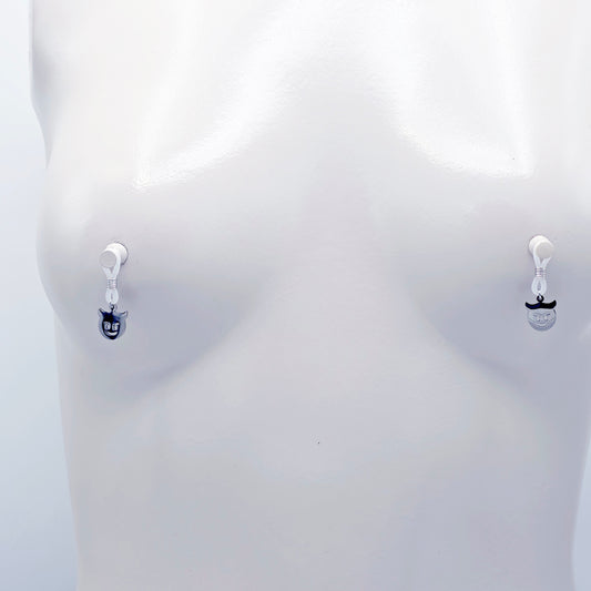 Naughty Nipple Nooses with Little Devil Pendants. Unisex.