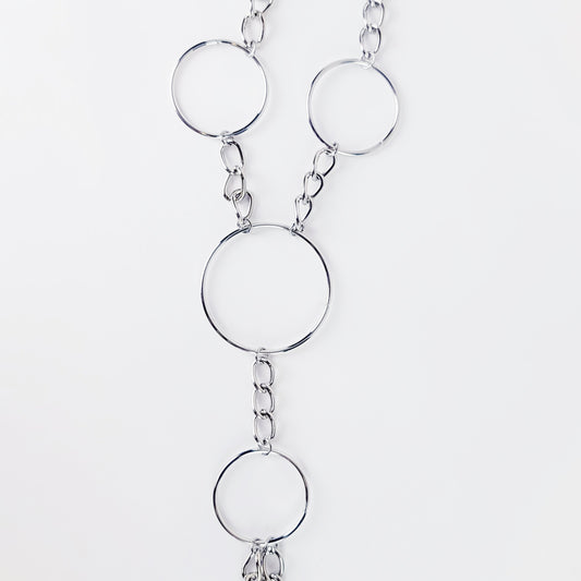 Sexy Circle Chain Necklace with attached nipple nooses or nipple clamps. Kinky gift for submissive or Domme or Submissive, BDSM