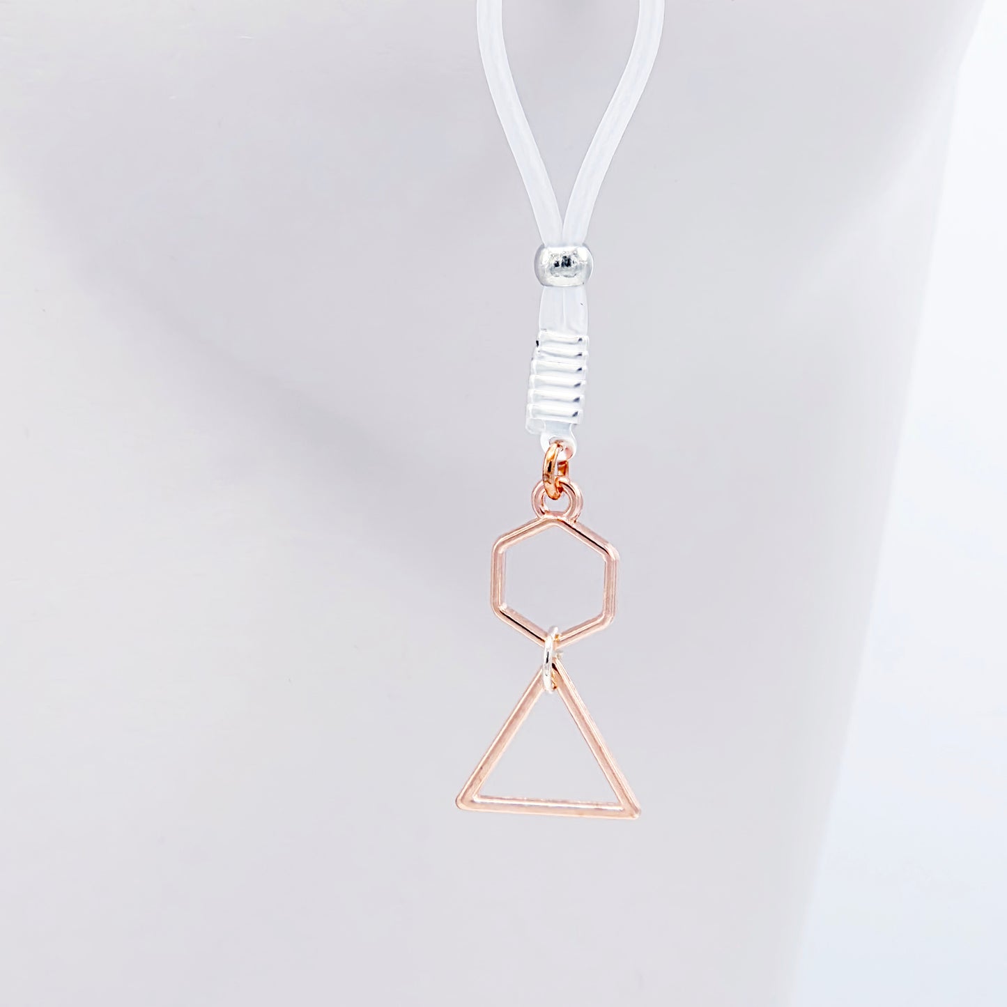 Non-Piercing Nipple Nooses with Geometric Rose Gold Dangles. Or Choose Nipple Clamps. MATURE Body Jewelry
