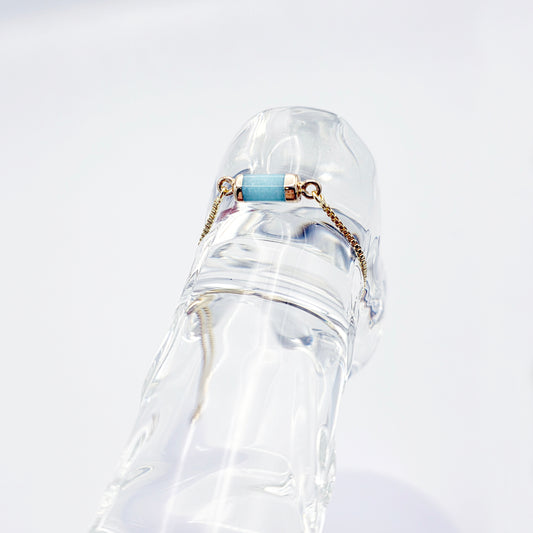 18K Gold and Crystal Penis Noose