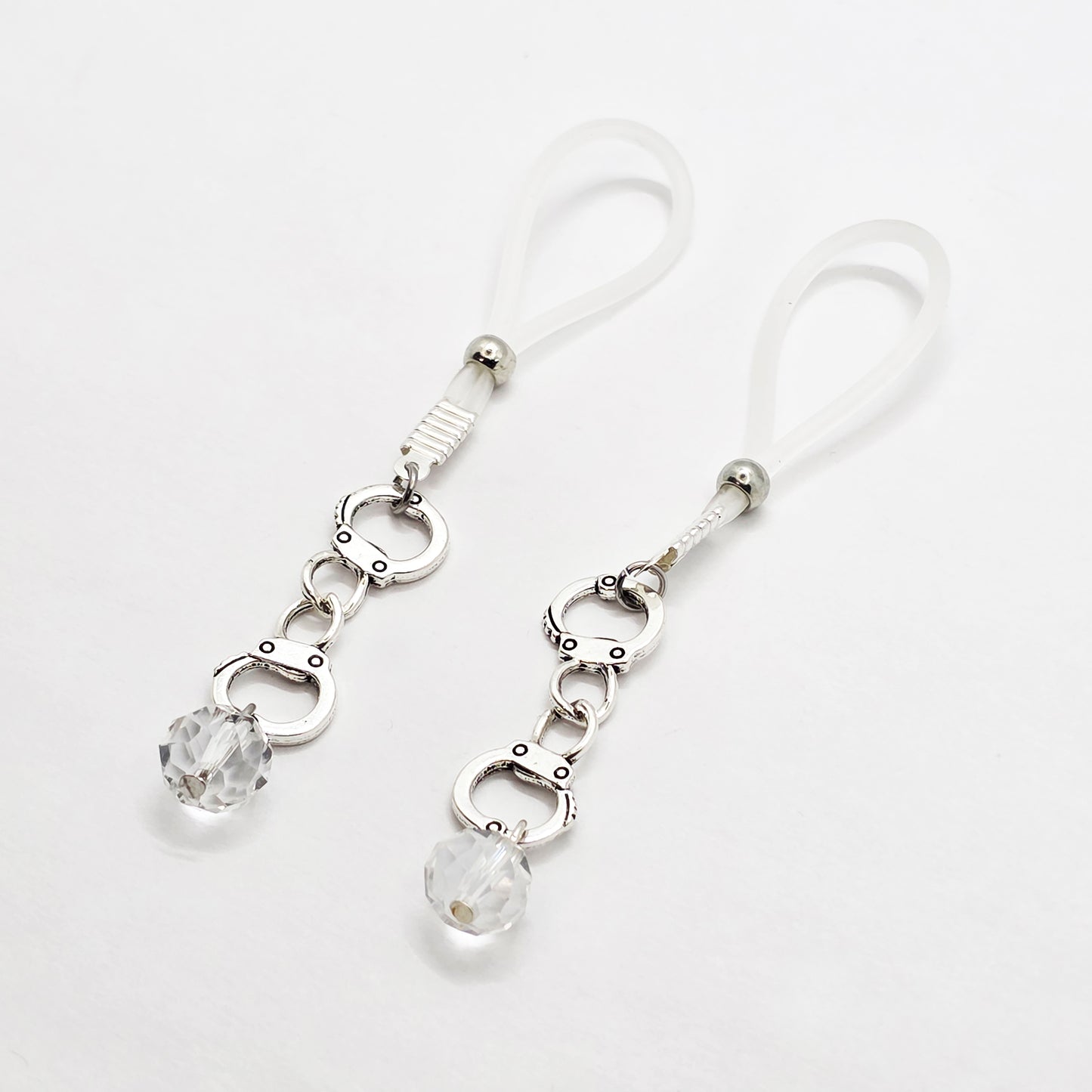 Handcuff and Crystal Nipple Nooses