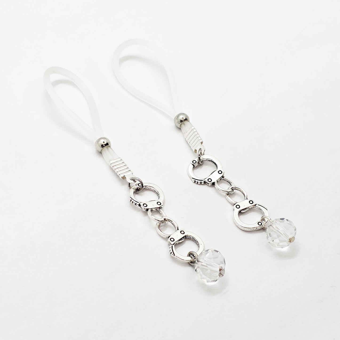 Handcuff and Crystal Nipple Nooses