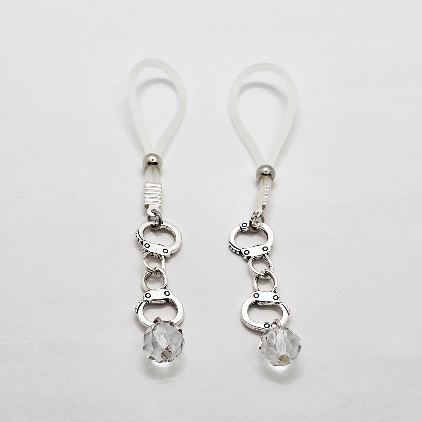 Handcuff and Crystal Nipple Nooses