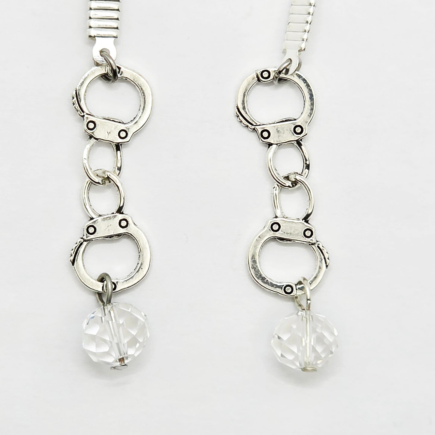 Handcuff and Crystal Nipple Nooses