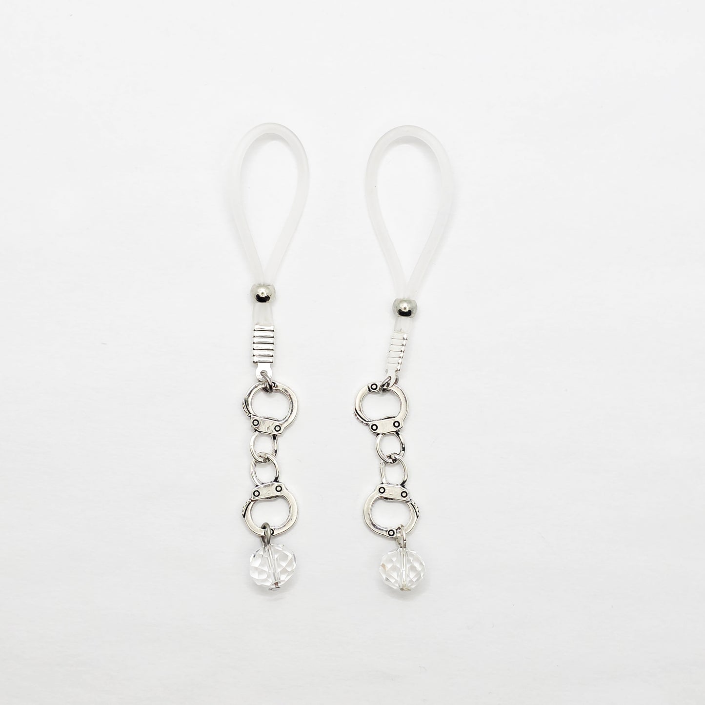 Handcuff and Crystal Nipple Nooses