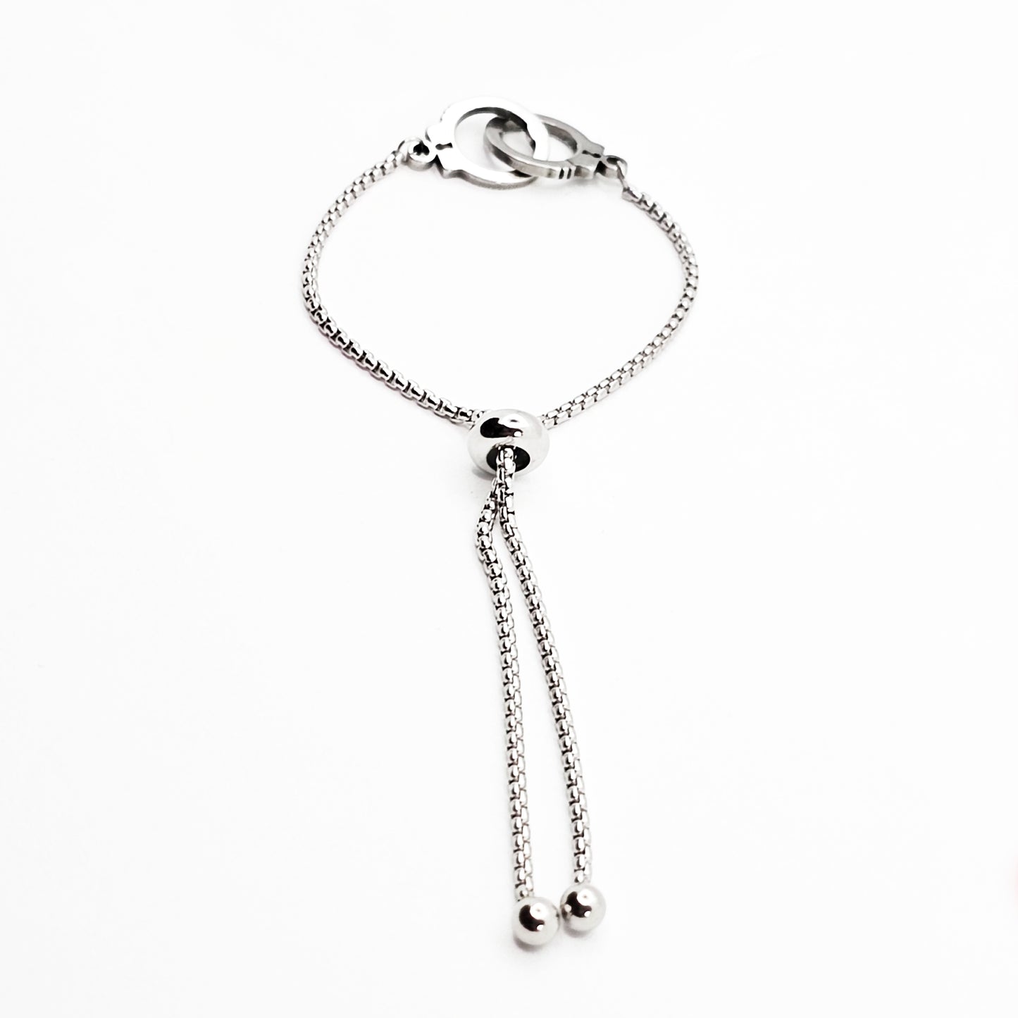 Handcuff Penis Noose, Stainless Steel. Male Submissive Slave, MATURE Body Jewelry for Men. 