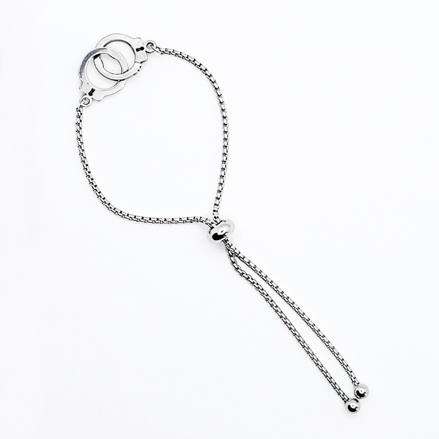 Handcuff Penis Noose, Stainless Steel. Male Submissive Slave, MATURE Body Jewelry for Men. 