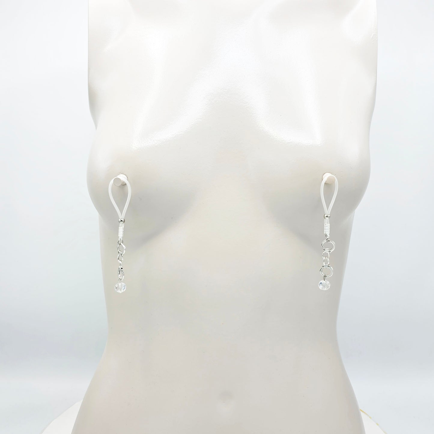 Handcuff and Crystal Nipple Nooses