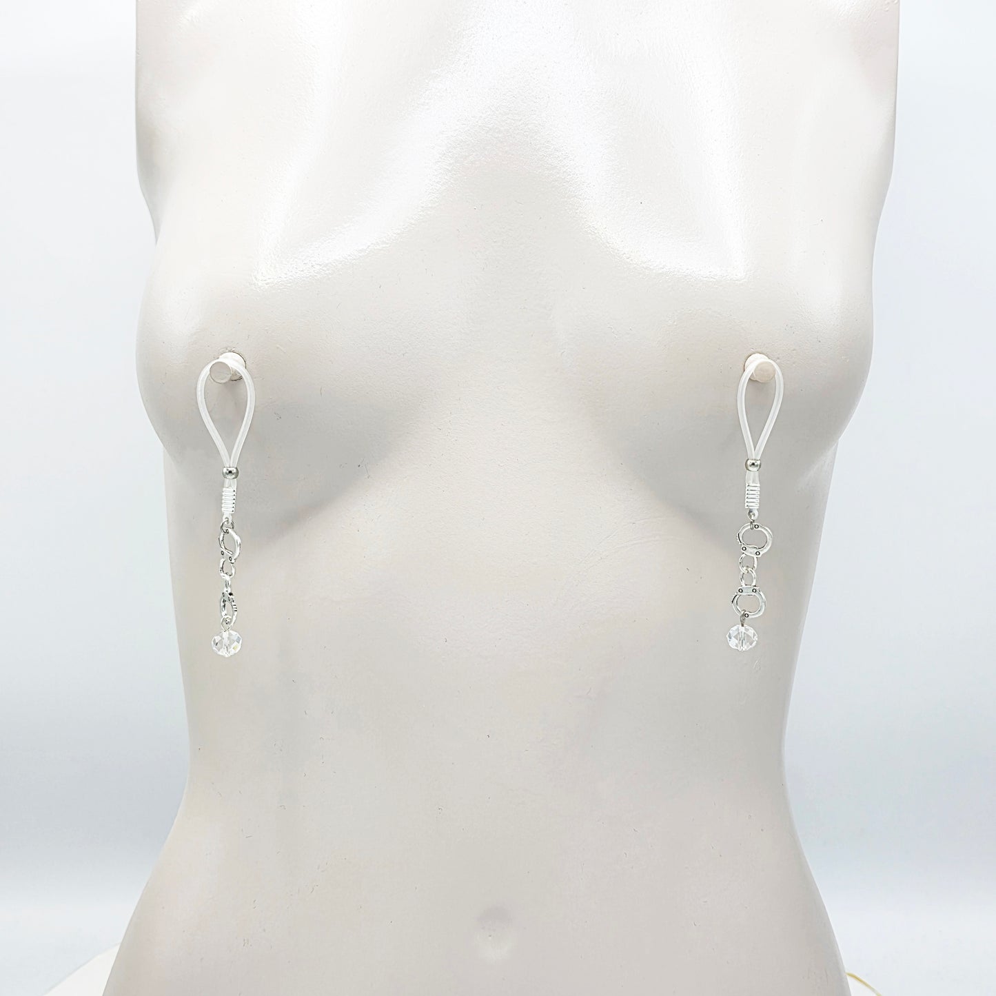 Handcuff and Crystal Nipple Nooses