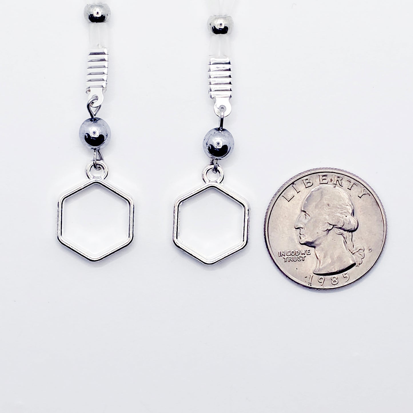Nipple Noose Jewelry with Hexagons. Non-Piercing Nipple Jewelry.