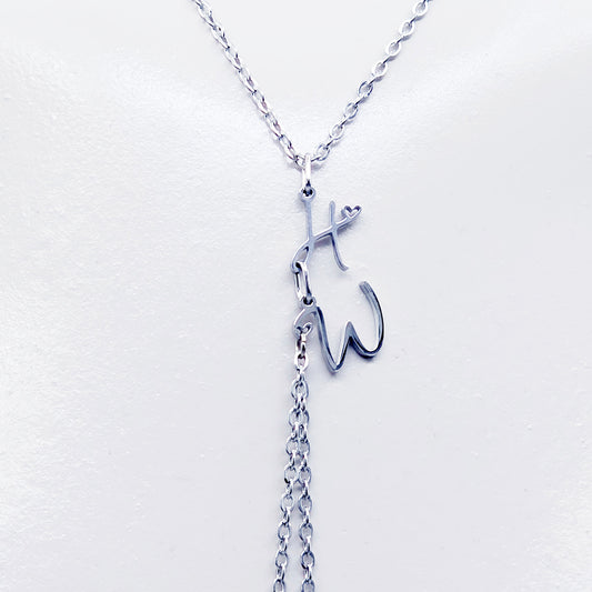 Hotwife Necklace to Nipple, Stainless Steel, with Non-Piercing Nipple Nooses or Clamps. Or use with Piercings.