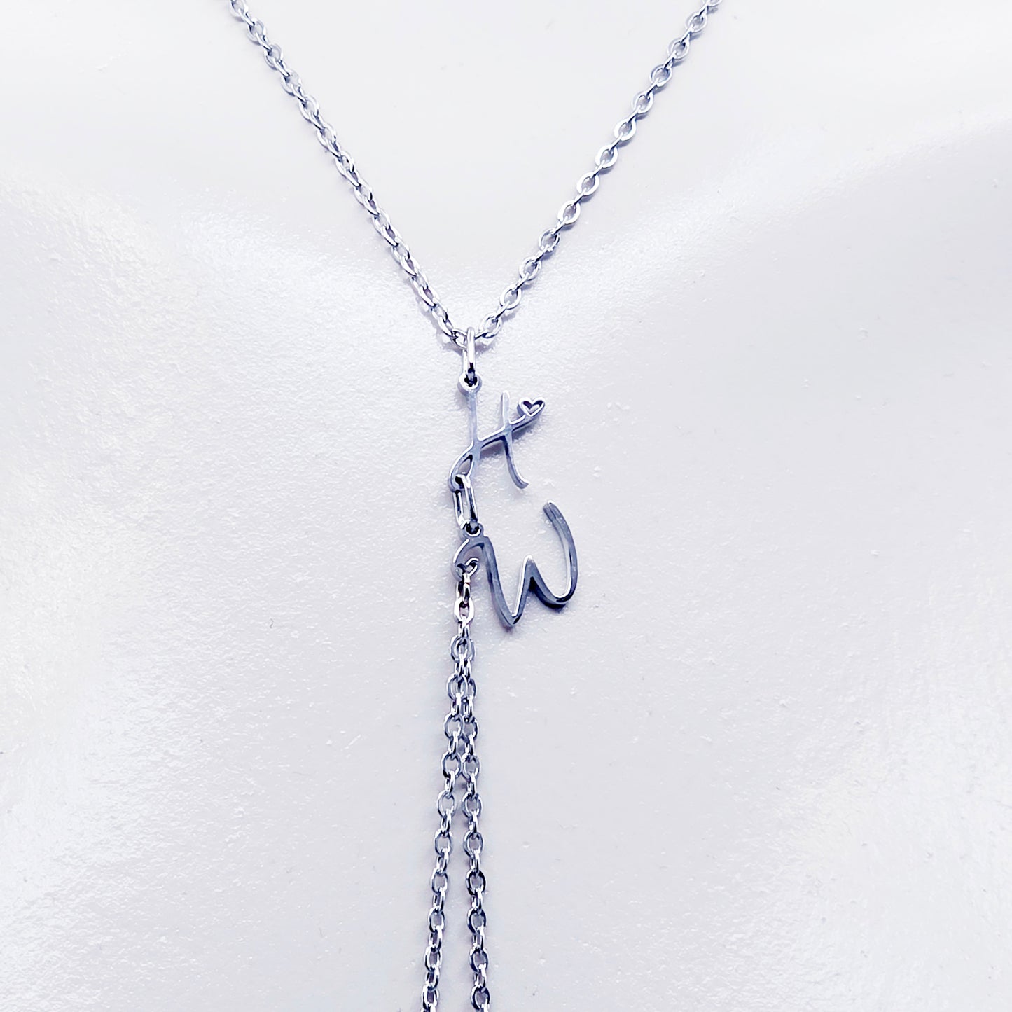 Hotwife Necklace to Nipple, Stainless Steel, with Non-Piercing Nipple Nooses or Clamps. Or use with Piercings.