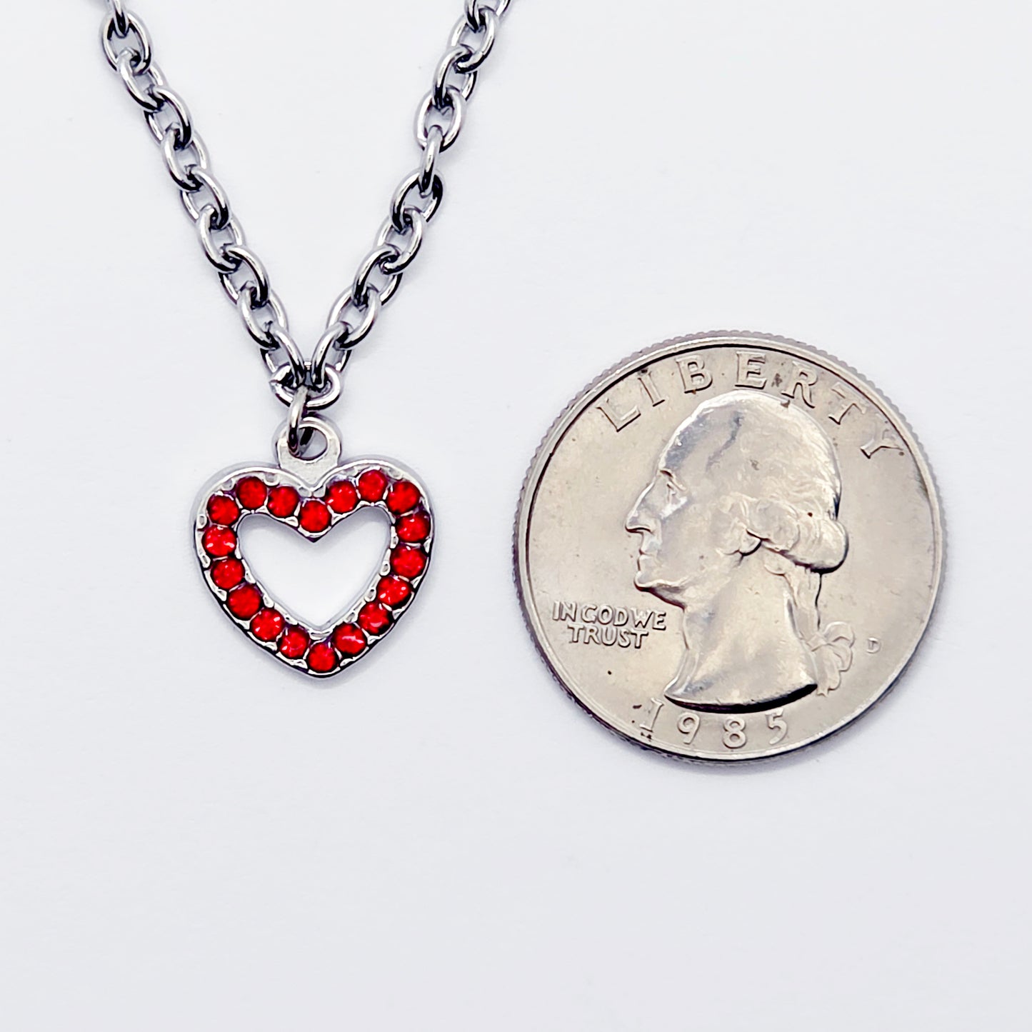 Labia Jewelry with Sparkling Heart. Stainless Steel Non Piercing Labia Chain Dangle.