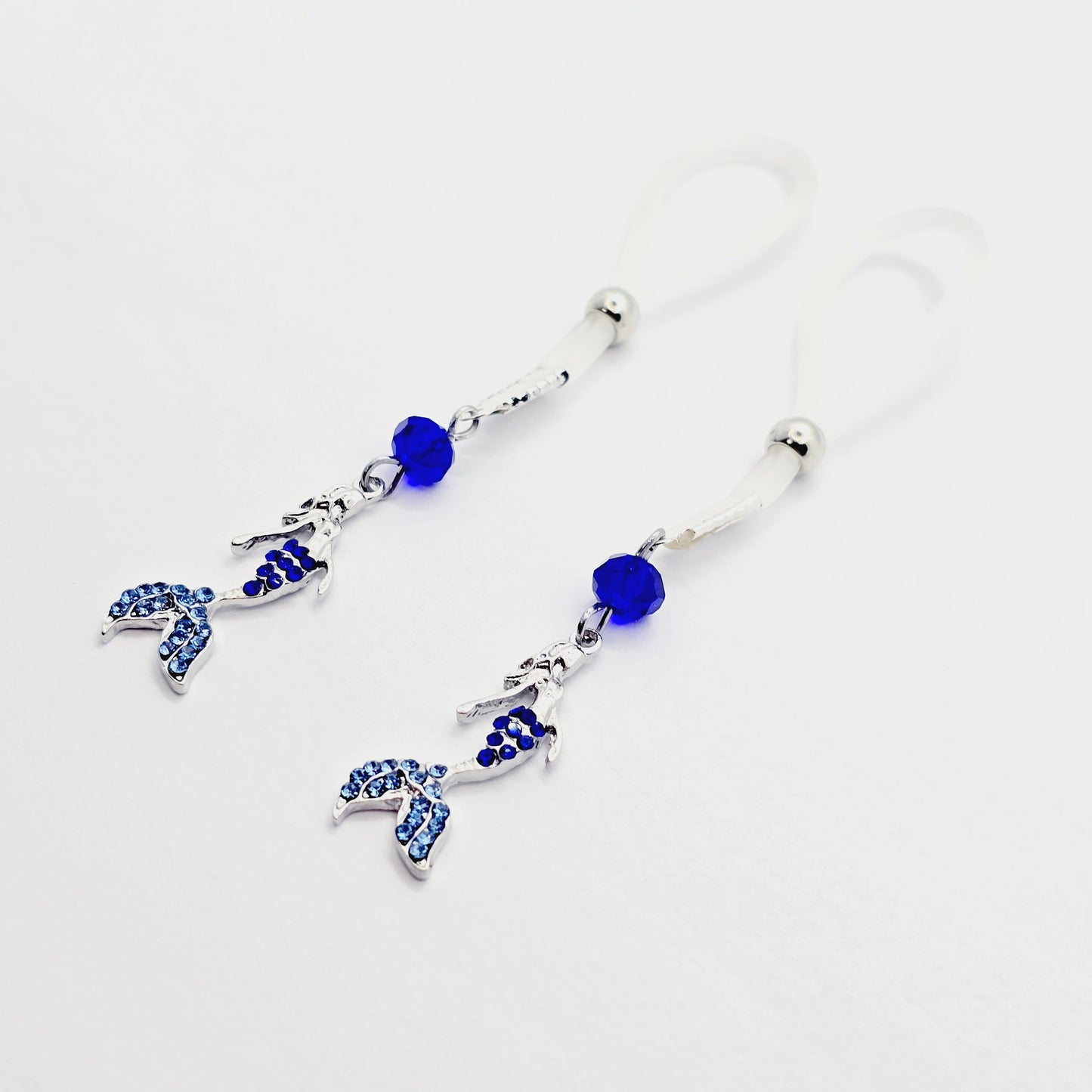 Non Piercing Nipple Noose Jewelry or Nipple Clamps with Mermaid.