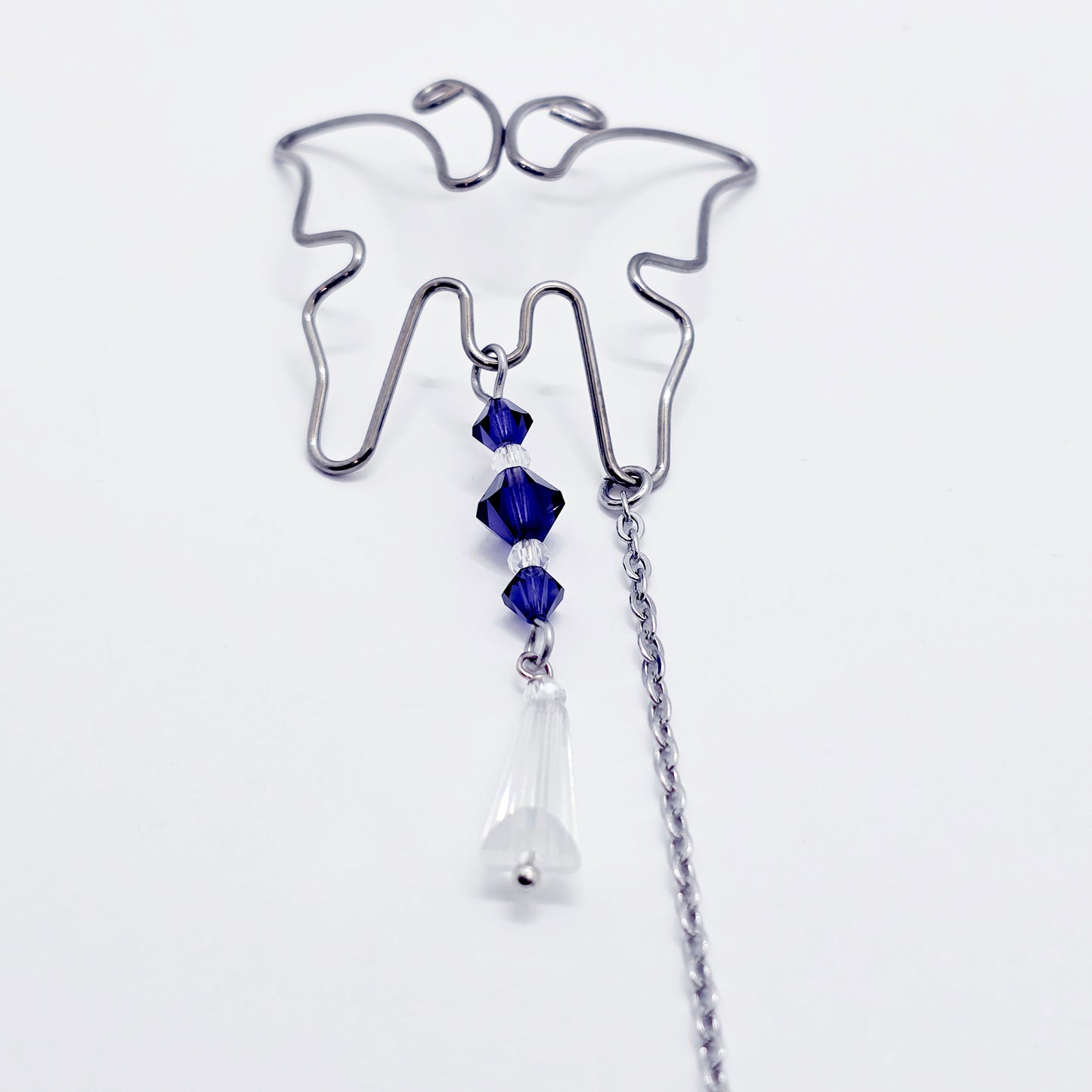 Stainless Steel Butterfly and Crystal Nipple Shields.