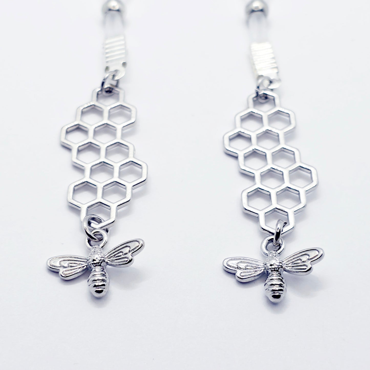 Bee Nipple Dangles on Nipple Nooses or your choice of Nipple Clamps. Non Piercing Nipple, BDSM