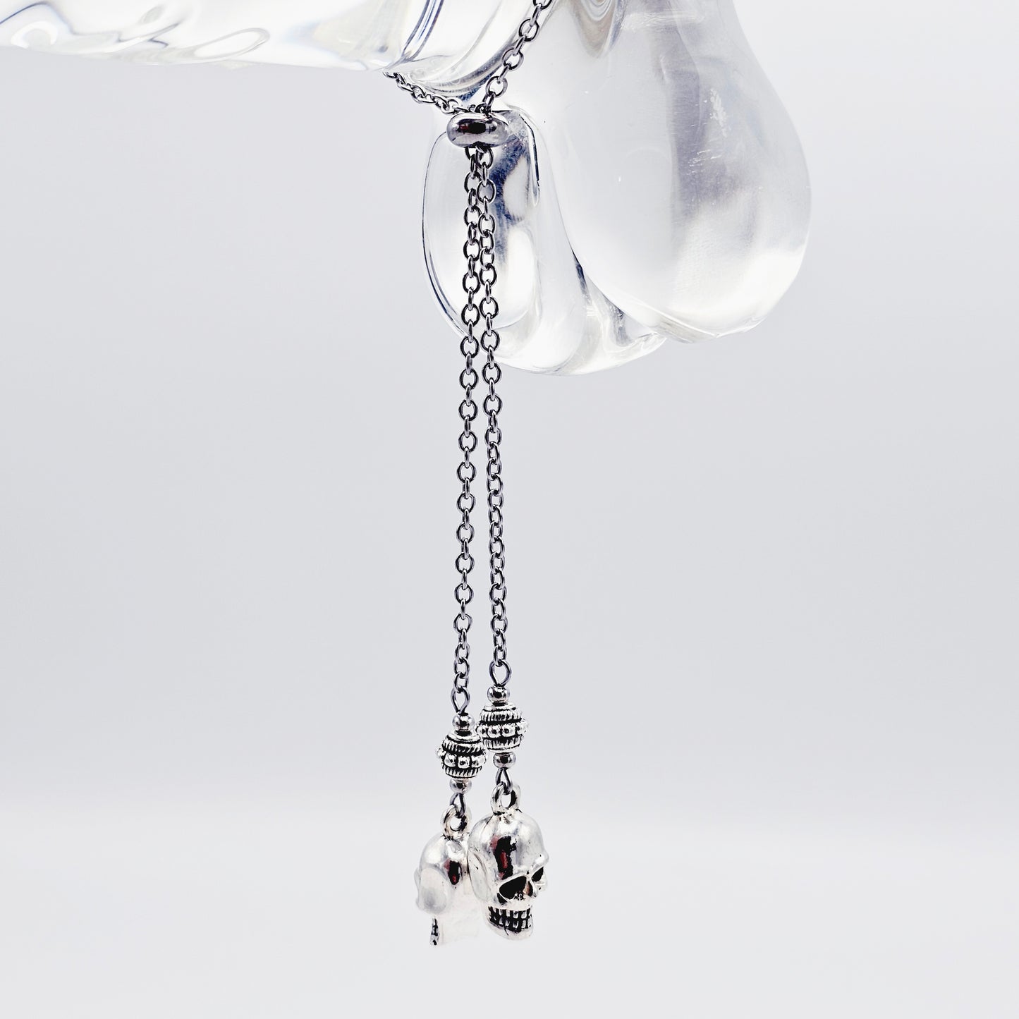 Chain Penis Noose with Skulls. Adjustable Cock Bracelet, Non Piercing Penis Jewelry for Men.