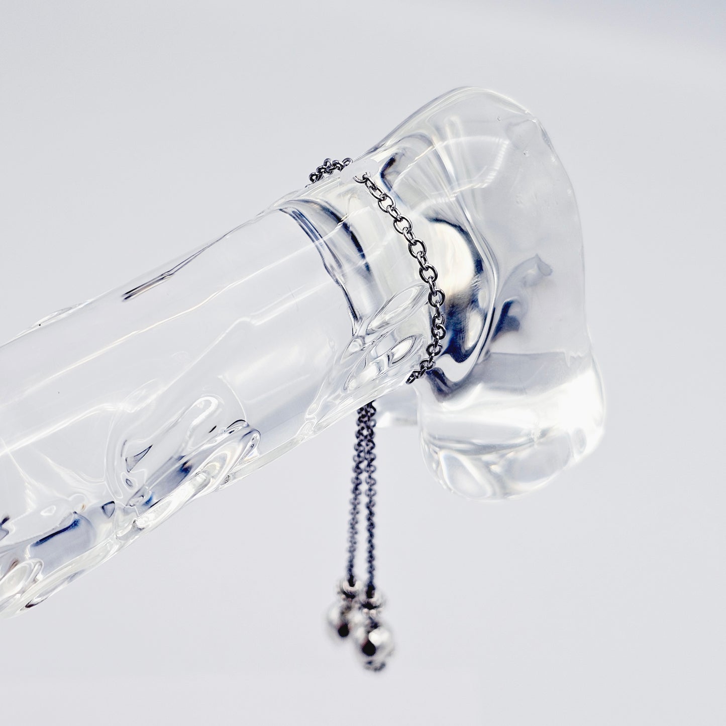 Chain Penis Noose with Skulls. Adjustable Cock Bracelet, Non Piercing Penis Jewelry for Men.