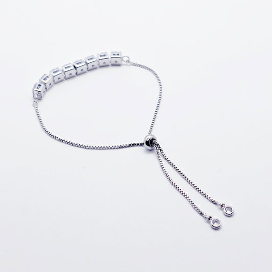 Sparkling Platinum Penis Noose Cock Bracelet, Erotic Intimate Body Jewelry for Men