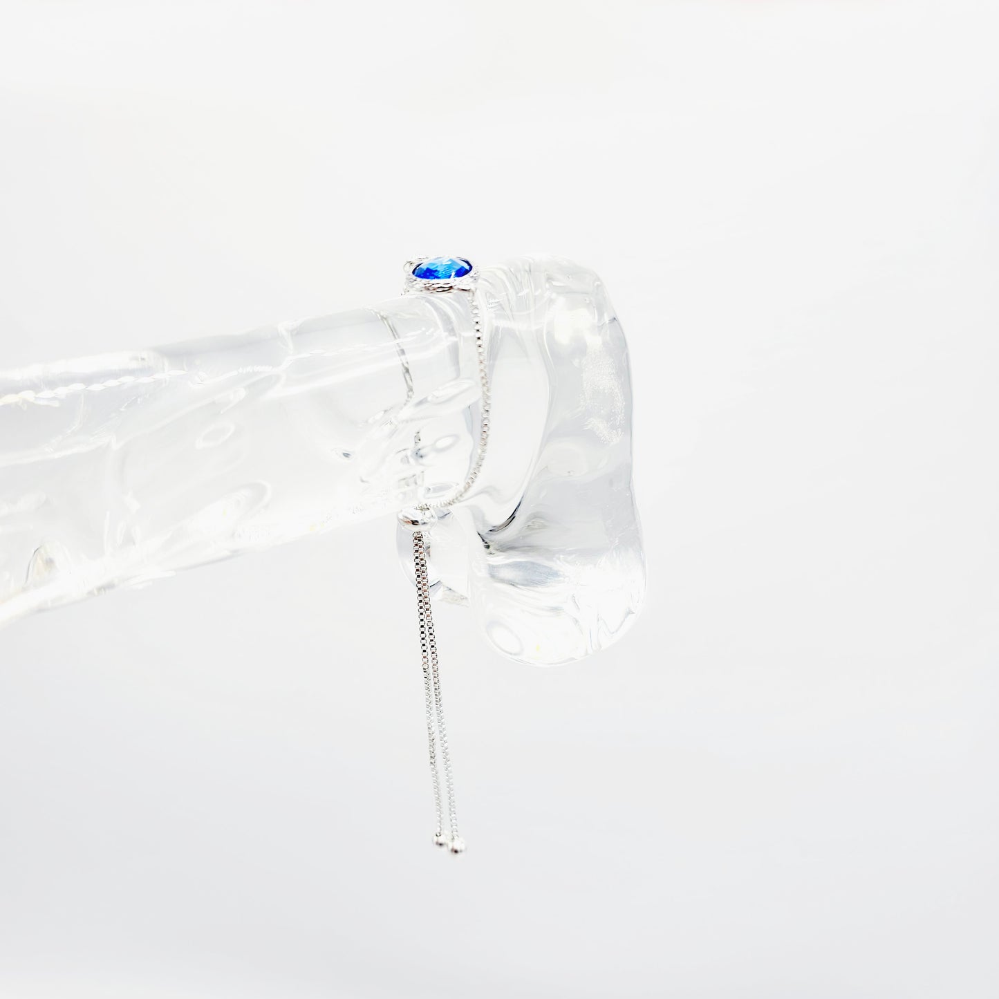 Penis Chain Noose Cock Bracelet with Blue or Green Gem. Non Piercing Penis Jewelry