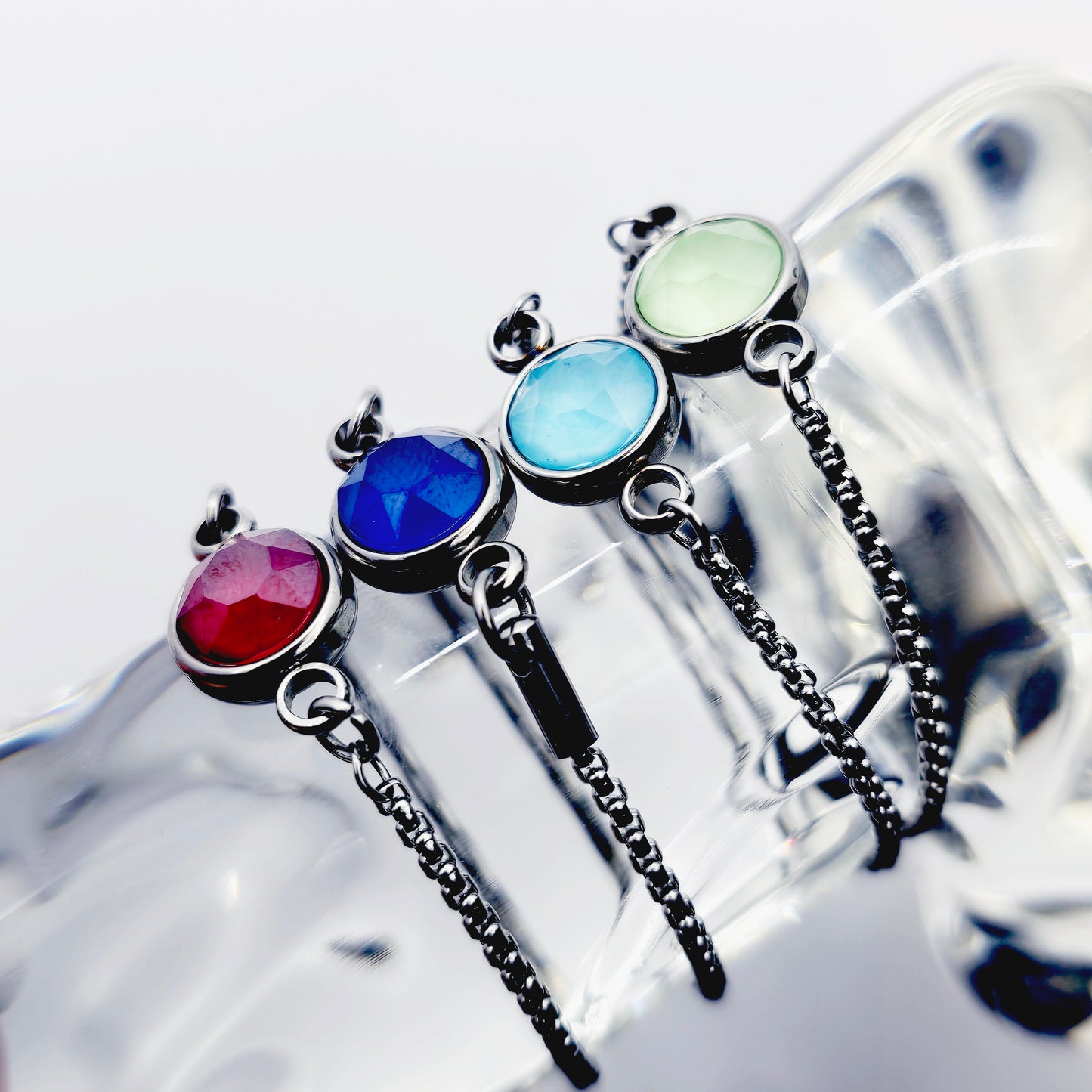 Penis Noose, Chain Penis Tassel with Gemstone. MATURE Non-Piercing Body Jewelry for Men.