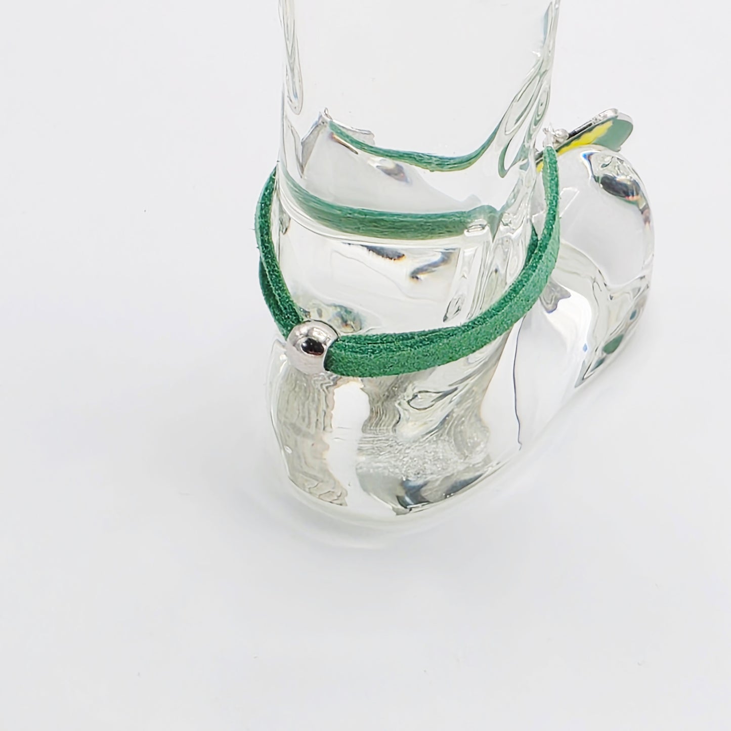 Pot O' Gold Penis Noose. Green Adjustable Cock Bracelet with Shamrock Pots of Gold Pendants.