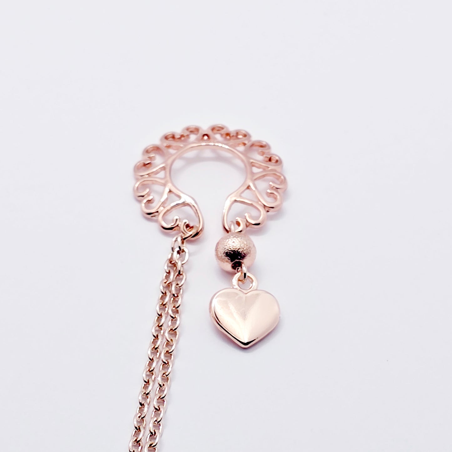 Rose Gold Nipple Shields, Chain Attached. Non-Piercing Nipple Jewelry.