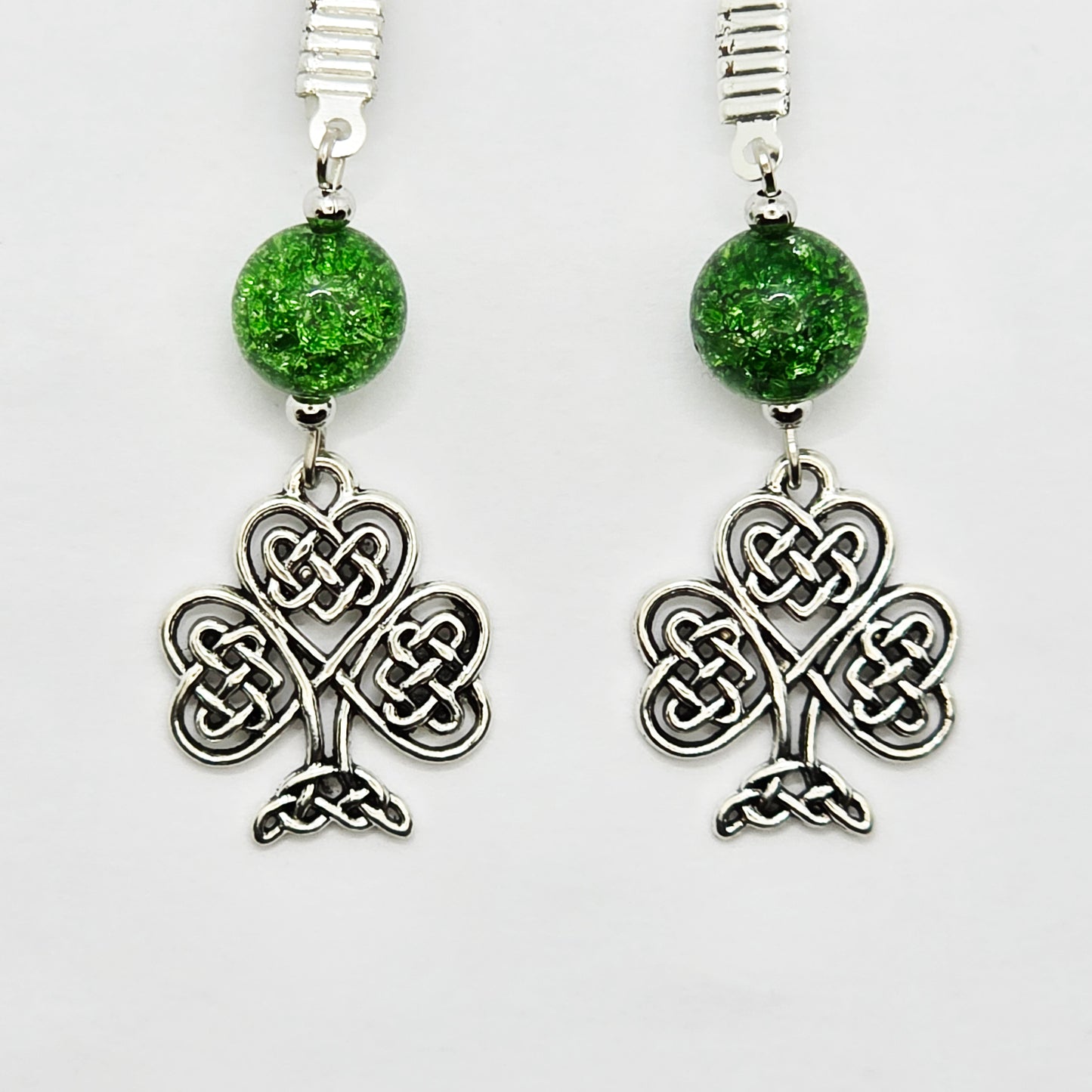 Non Piercing Nipple Dangles with Celtic Shamrocks on Soft Nipple Nooses or Your Choice of Nipple Clamps. BDSM