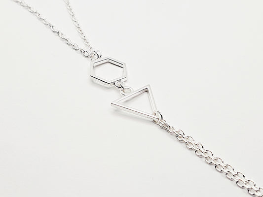 Sexy Geometric Necklace to Nipple Non-Piercing or Use with Pierced or Nipple Clamps