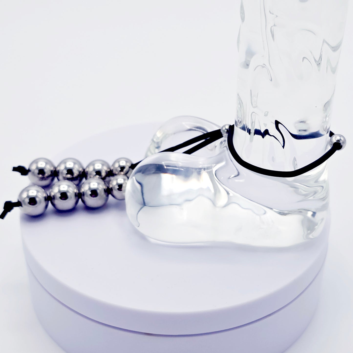 Silicone and Steel Penis Noose, Weighs 1.5 ounces.