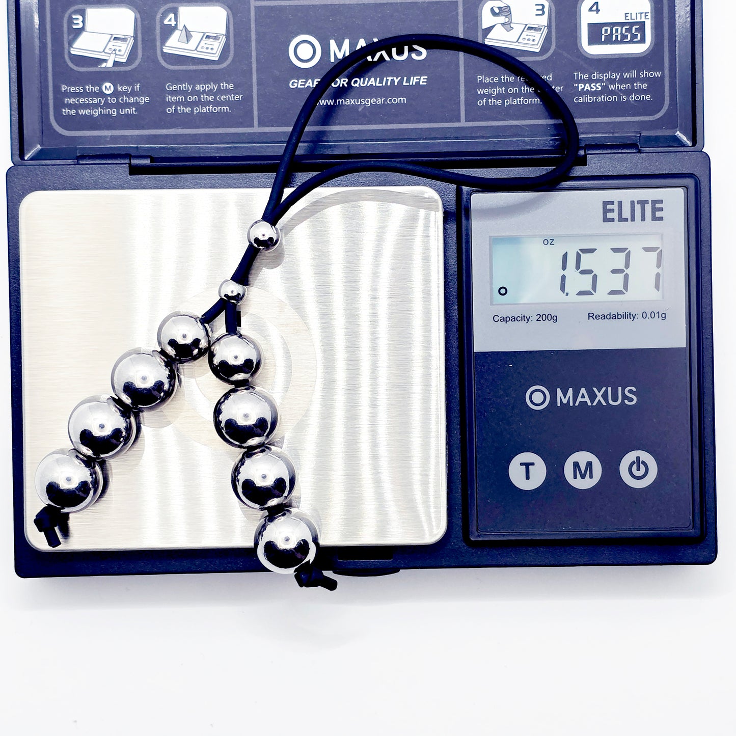Silicone and Steel Penis Noose, Weighs 1.5 ounces.