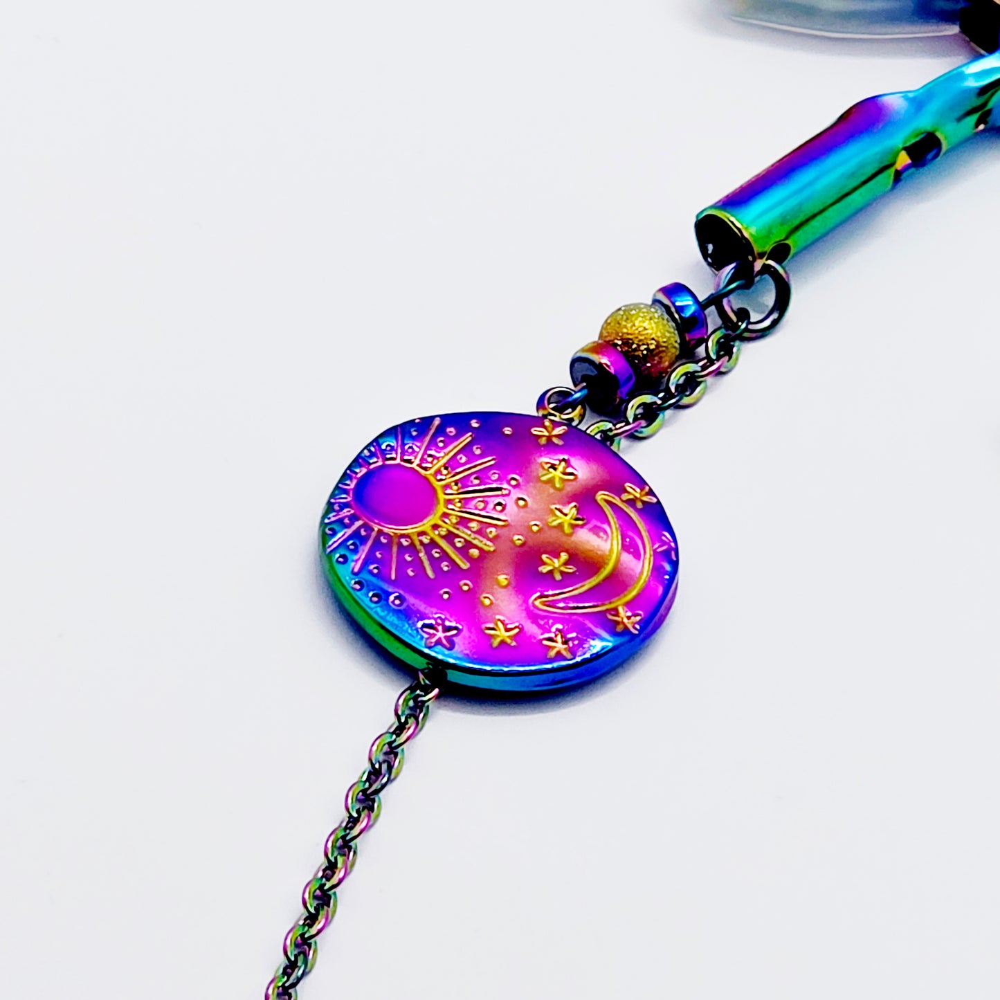 Chain Attached Rainbow Nippe Clamps